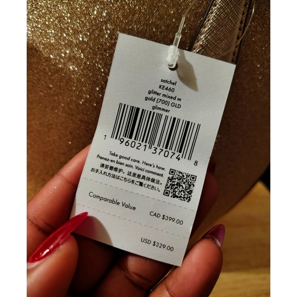 Jenny's $25 ENTRY TO WIN NWT/NIB KATE SPADE GOLD GLITTER CROSSBODY & CARD HOLDER - Picture 9 of 16